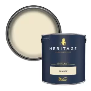 Dulux Heritage Velvet Matt DH White Matt Emulsion Paint 2.5L