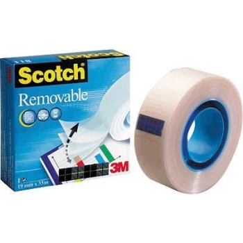 Scotch Magic 811 19mm x 33m Removable Invisible Tape Clear Single