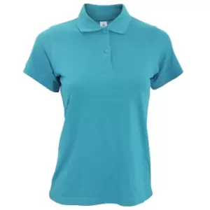 B&C Safran Pure Ladies Short Sleeve Polo Shirt (L) (Atoll)