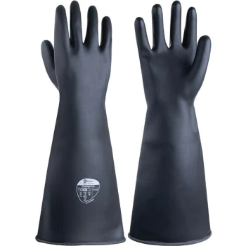 Polyco - Chemprotec SC104/09 Black Rubber Gloves - 44CM Size 9