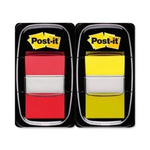 Post it Index Flags RedYellow 2 x 50 Flags