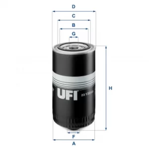 2315603 UFI Oil Filter Oil Spin-On