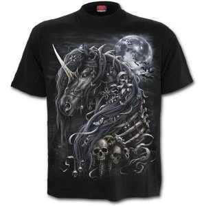 Dark Unicorn Mens Small T-Shirt - Black