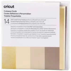 Cricut Cut-Away Cards Neutrals S40 Card set Grey, Khaki, Cream