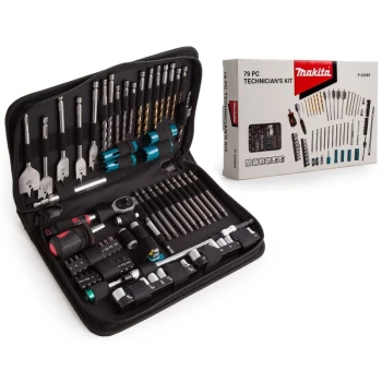 P-52065 78 Piece Technicians Tool Kit with Fold Out Material Zip Case - Makita