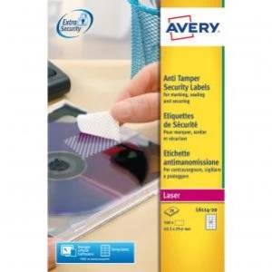 Avery Label Antitamper 63x30mm Pack of 540