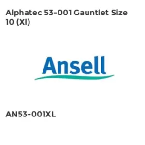Ansell ANSELL ALPHATEC 53-001 GAUNTLET SIZE 10 (XL) Pack of 6