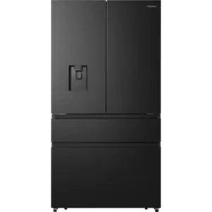 Hisense RF749N4SWFE Non-Plumbed Frost Free American Fridge Freezer - Black / Stainless Steel - E Rated