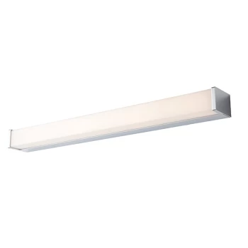 Edge Bathroom Integrated LED Wall Chrome Effect Plate & Opal 1 Light IP44