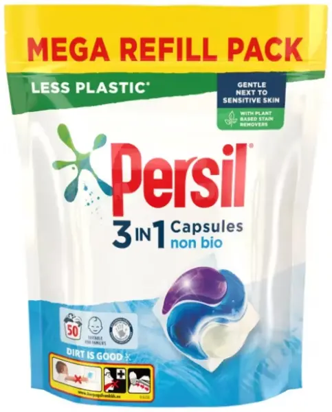 Persil 3-in-1 Non Bio Washing Capsules 50x Washes