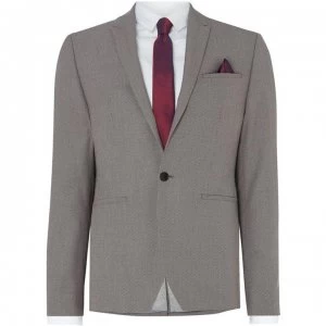 Label Lab Kruger Skinny Fit Grey Texture Suit Jacket - Grey