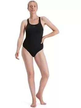 Speedo Eco Endurance+ Kickback Swimsuit - Black, Size 30, Women