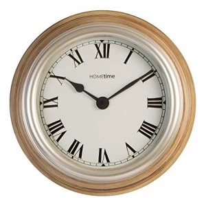Hometime Deep Case Wall Clock Arabic Dial - Brown 38cm