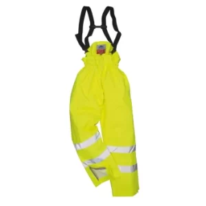 Biz Flame Hi Vis Flame Resistant Rain Lined Trousers Yellow 3XL