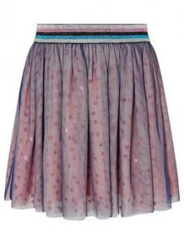 Monsoon Girls Colour Block Sequin Skirt - Pink, Size Age: 12-13 Years, Women
