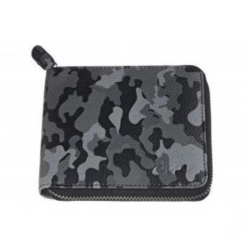 Zippo Grey Camouflage Leather Zipper Wallet (12 x 10.5 x 2cm)