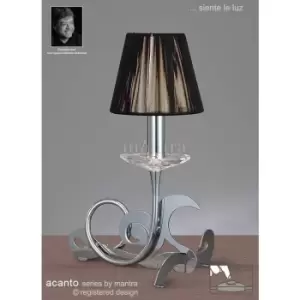 Acanto Table Lamp 1 E14 Bulb, Polished Chrome with Black Shade