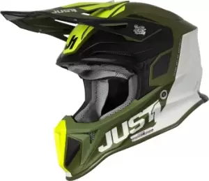 Just1 J18 Pulsar Army Limited Edition MIPS Motocross Helmet, green, Size XL, green, Size XL