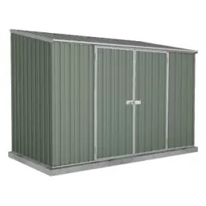 Absco 10x5ft Space Saver Metal Pent Shed - Green