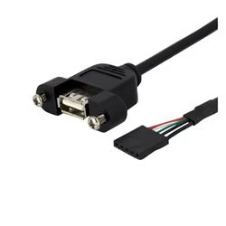 StarTech 0.3m Panel Mount USB Cable USB A to Motherboard Header Cable FF
