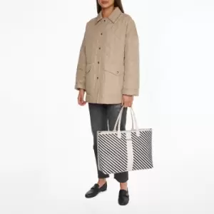 Iconic Tommy Tote Bag in Two-Tone Woven Fabric