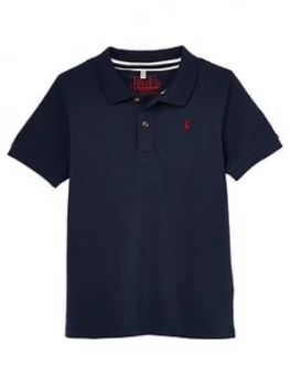 Joules Boys Woody Short Sleeve Polo Shirt - Navy, Size 4 Years