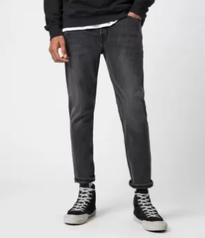 AllSaints Mens Dean Slim Jeans, Washed Black, Size: 28