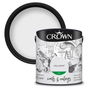Crown Breatheasy Standard Clay White - Silk Emulsion Paint - 2.5L