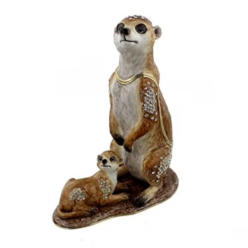 Treasured Trinkets Figurine - Large Meerkat & Baby