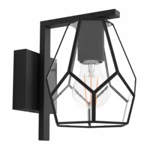 Eglo Angular Clear Glass Retro Wall Lamp