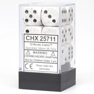 Chessex Arctic Camo: Speckled D6 Set of 12 - 16mm