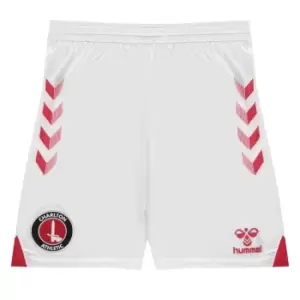 Hummel Charlton Athletic Home Shorts 2020 2021 Juniors - White