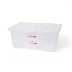 Office Storage Box Plastic with Lid Stackable 45L 600 x 400 x 250mm