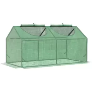 Mini Greenhouse Small Plant Grow House w/ PE Cover Windows for Outdoor - Outsunny