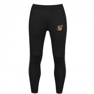 SikSilk Gold Edit Cuffed Cropped Runner Joggers - Black