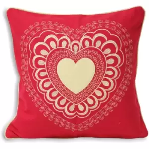 Riva Home Scandi Valentine Cushion Cover (45x45cm) (Fuchsia) - Fuchsia