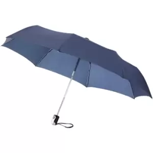 Bullet 21.5" Alex 3-Section Auto Open And Close Umbrella (One Size) (Navy)