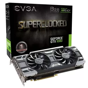 EVGA SuperClocked GeForce GTX1080 8GB GDDR5X Graphics Card