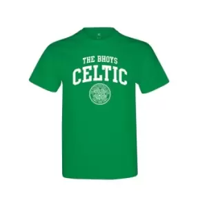 Celtic FC Unisex Adult The Bhoys Crest T-Shirt (L) (Green)