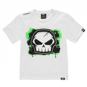 No Fear Core Graphic T Shirt Junior Boys - White