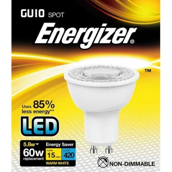 Energizer LED GU10 480lm Warm White 36" 5.8w