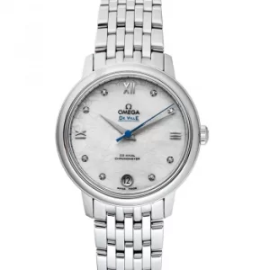 De Ville Prestige Co-Axial 32.7mm Orbis Automatic White Dial Diamonds Ladies Watch