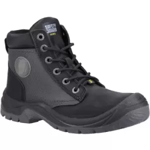 Mens Dakar Leather Safety Boots (9 uk) (Black/Dark Grey) - Safety Jogger