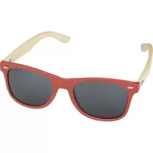 Avenue Sun Ray Bamboo Sunglasses (One Size) (Red)