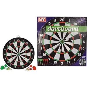M.Y 17" Dart Board and 6 Darts