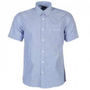 Pierre Cardin Short Sleeve Shirt Mens - Blue/Wht Stripe