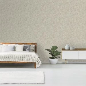 Boutique Taupe Deco Textured Plain Wallpaper - One size