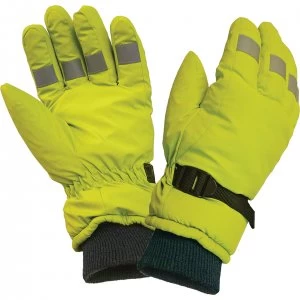 Scan Mens Hi Vis Gloves Yellow L