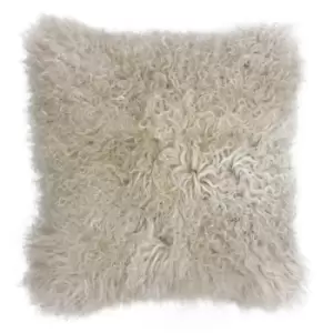 Mongolian Sheepskin Cushion Oatmeal, Oatmeal / 40 x 40cm / Cover Only