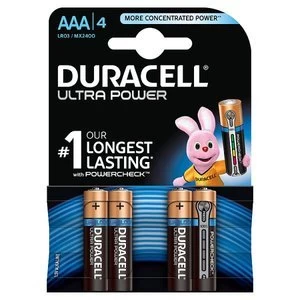 Duracell Ultra Power Batteries AAA 4 Pack